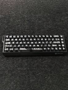 Printed Pattern Transparent Carbon Fiber Texture Keycaps, Clear Light Through Custom Mechanical Keyboard Replacement Keycaps, Only Keycaps, No Keyboard Included - View 2