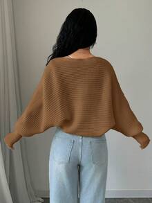 Flirla Cardigan Wanita Warna Polos Kasual Serbaguna untuk Pemakaian Sehari-hari - Khaki - View 2
