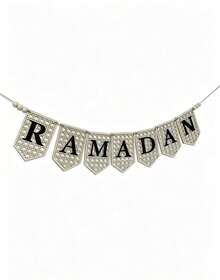 1PC Wooden Letters With Moroccan Pattern Pennants, Home Decor For Seasonal Celebrations, Wall Hanging Decoration For Festive Occasions, Handmade Wooden Festive Bunting - apricot - View 12