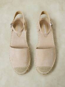 Styleloop Ladies, Straw Twine, Buckles, Lame Heels, Platform Flats. - Apricot - View 3