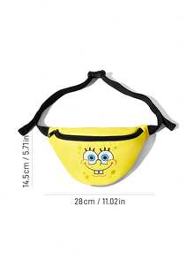 SpongeBob SquarePants | SHEIN 1 Pc Pink Starfish Cartoon Themed Polyester Fanny Pack, Lightweight Adjustable Waist Bag For Crossbody Use, Small Casual Sling Bag For Travel & Daily Use, Perfect Gift For Cartoon Fans - Pink - View 8