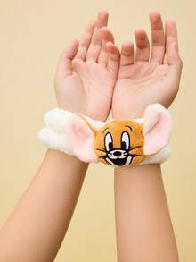 TOM & JERRY X Joivida 1pc Cute Mouse Cartoon Design Absorbent Bath Arm Band, Soft & Comfortable, Keeps Clothes Dry While Washing Face, Bathing Or Skincare Routine. Great For Daily Use, Travel, Spa, Dorm, Also A Fun Birthday Or Anniversary Gift For Lovers - Multicolor - View 5