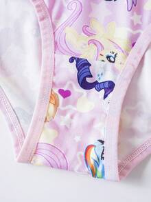 My Little Pony X SHEIN 3件組女款可愛小馬圖案三角內褲 - 彩色 - 查看 5