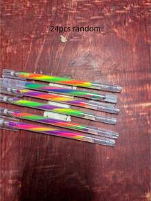 Colorful Paint Spiral Ballpoint Pens Random Color Styles, Gradient Color Hand Account Books, Dreamy Graffiti Rainbow Pens, Multi-Color In One Stroke, High-Beauty Creative Student Stationery Ballpoint Pens - Multicolor - View 17