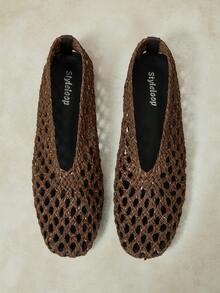 Styleloop Ladies, Willow Nails, Buckles, Flat Shoes. - Brown - View 1