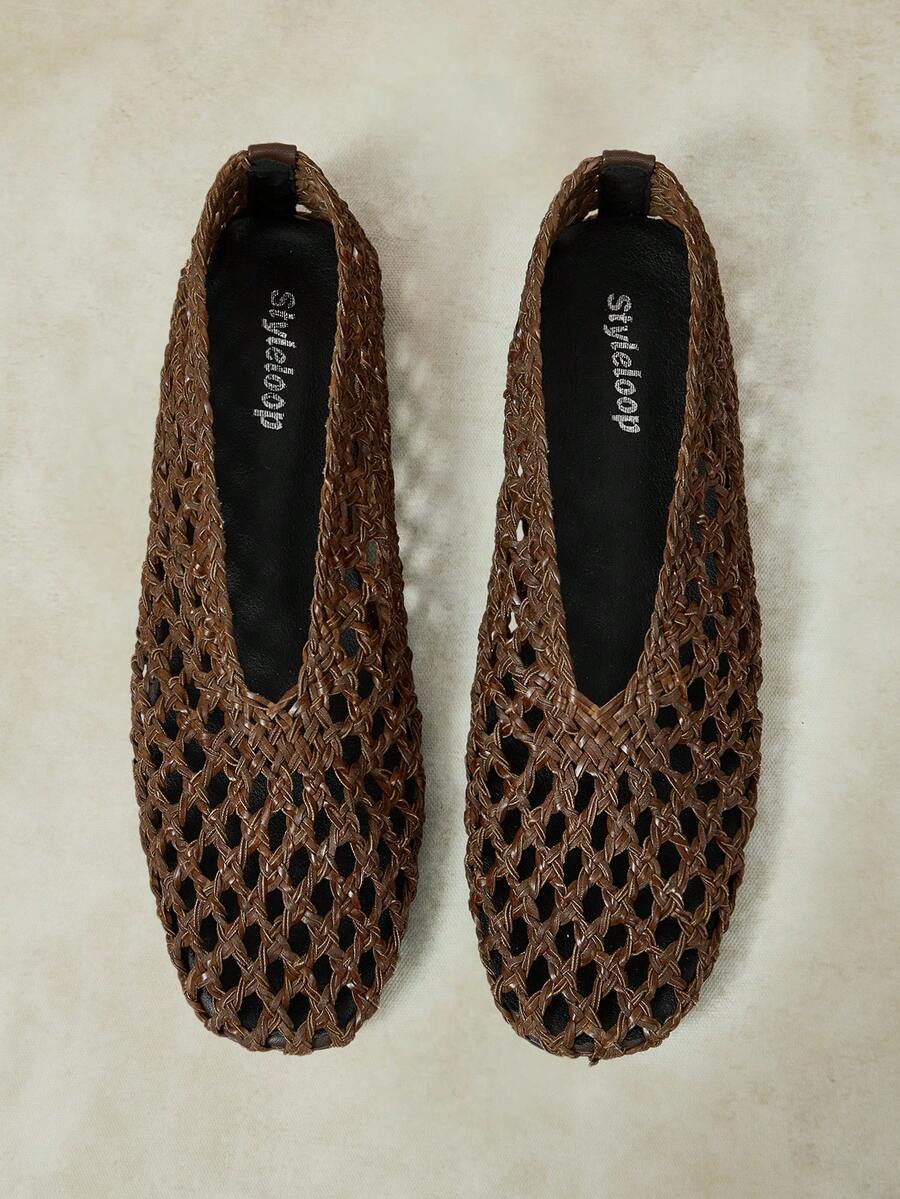 Styleloop Ladies, Willow Nails, Buckles, Flat Shoes. - Brown - View 1
