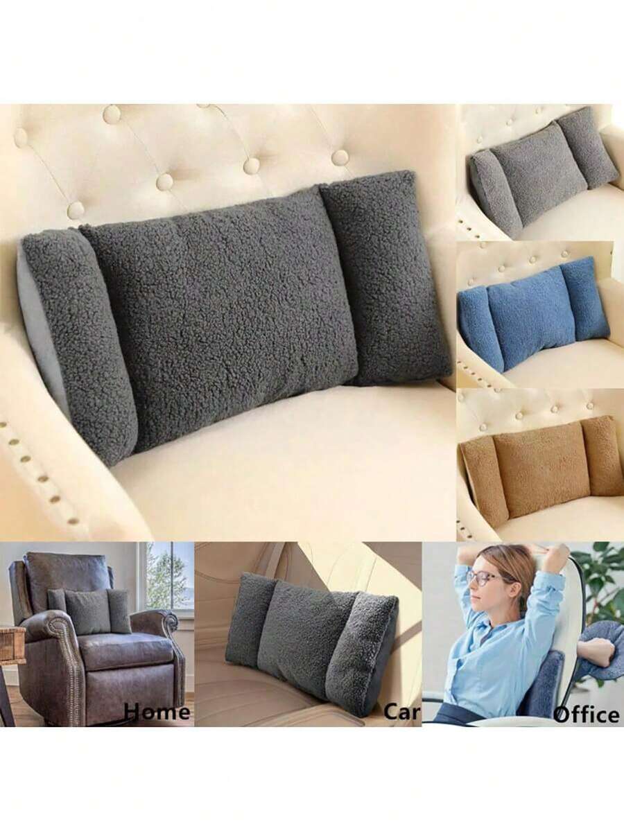 Comfortable Three-Stage Adjustable Lumbar Pillow, Backrest Cushion, Headrest And Leg Pillow, Suitable For Office Chairs, Car Seats, Sofas, Homes And Offices, Can Relieve Back Pressure - It Is The Choice For Christmas Gifts. - Multicolor - View 1