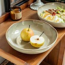 1 PC Handmade Ceramic Salad Bowl, Soup Bowl, High-Quality Durable Restaurant-Grade Tableware, Suitable For Appetizers, Pasta, Desserts, Exquisite Holiday Gift, Appetizer Plate, Holiday Table Setting, Artistic Tableware. - View 6