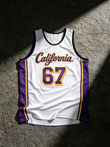 Gym Rark Tank Top Basket Patchwork Blok Warna Pria, untuk Olahraga - MultiWarna - View 1