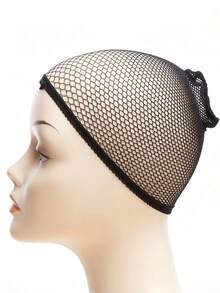 (5/50/30/100 Pieces).Elastic Mesh Wig Cap – Soft, Breathable, And Stretchy, Offering A Comfortable, Secure Fit While Gently Protecting Your Hair. Designed Specifically For Women - Black - View 4