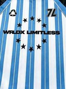 Manfinity Gritte Field Men's Contrast Color Striped Short Sleeve Sports T-Shirt - Multicolor - View 4
