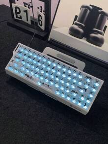 Printed Pattern Transparent Carbon Fiber Texture Keycaps, Clear Light Through Custom Mechanical Keyboard Replacement Keycaps, Only Keycaps, No Keyboard Included - View 7