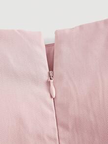 SHEIN MOD Lace Up Side Ruffle Hem Skirt - Baby Pink - View 6