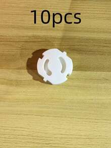 10 piezas de cubiertas protectoras de plástico blanco duradero para enchufes, protectores de enchufes sin agujeros de estilo europeo para electricidad, perfectos para el hogar, la oficina, la infantil y el uso diario. - Multicolor - Ver 7