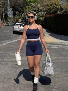 Gameset SHEIN Sport Women's Plus Size Contrast Trim Sports Camisole - Multicolor - View 5