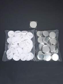 30/40/50套圓形徽章套件，DIY透明空白胸章製作配件 - 多色 - 查看 4