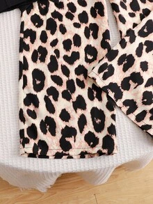 SHEIN Tween Girls Leopard Print Tank Top And Pants Co-Ord Set - Multicolor - View 4