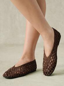 Styleloop Ladies, Willow Nails, Buckles, Flat Shoes. - Brown - View 6