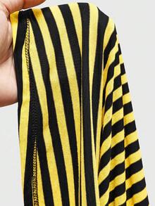 ROMWE Goth Top tubo ajustado a rayas retro estilo Y2K Hot Girl - Amarillo - Ver 5