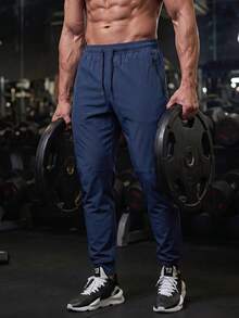 GymBeat Men Sports Pants - Biru - View 7