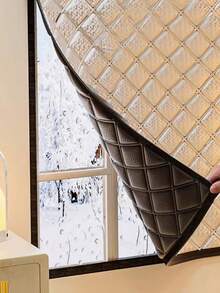 1-Piece Set Of Warm Curtains, Thermal Insulation, Window Screen, Winter Leak Proof, Waterproof, Sunshade, Sound Insulation, Double-Layer Thick Warm Curtains - Silver - View 2