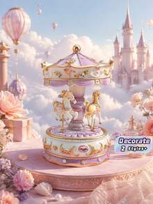 Carousel Music Box, Birthday Gift, Home Decoration, Bedroom Ornament - Multicolor - View 1