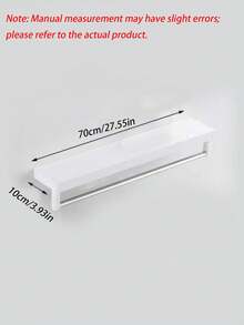 Aluminum Alloy Bathroom Shelf Wall Mounted, No Drilling Adhesive Organizer Rack, Board & Towel Bar, Space Saving Storage For Bathroom Cabinet & Mirror Front, Waterproof Bathroom Accessories - Multicolor - View 14