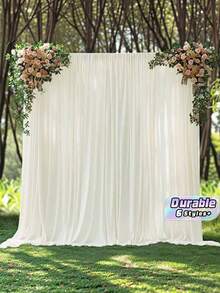 5x7/5x8/5x10 Ft Wrinkle‑Resistant Polyester Photography Backdrop, Smooth Non‑Reflective Photo Background Cloth, Ideal For Party, Wedding, Birthday Event, Holiday Gathering, Photo Booth, Studio Shooting, Home Wall Decor & Festive Occasion Decoration - Champagne - View 2