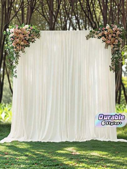 5x7/5x8/5x10 Ft Wrinkle‑Resistant Polyester Photography Backdrop, Smooth Non‑Reflective Photo Background Cloth, Ideal For Party, Wedding, Birthday Event, Holiday Gathering, Photo Booth, Studio Shooting, Home Wall Decor & Festive Occasion Decoration