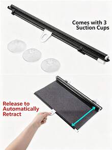 Retractable Balcony Sunshades For Windows, Household Sun-Proof And Heat-Insulating Blackout Roller Blinds For Windows And Bathrooms - black - View 2