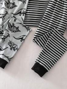 SHEIN 4PCS Tween Boys Pajamas - Multicolor - View 5