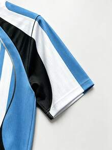 Manfinity Gritte Field Men's Contrast Color Striped Short Sleeve Sports T-Shirt - Multicolor - View 3