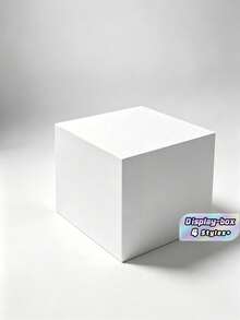 6pcs White Cubic 5-Sided Desktop Storage Organizer Boxes, Suitable For Halloween, Christmas, Wedding Party Dessert Cake Display, Versatile Stackable Design, Space Saving, Sturdy Durable, Perfect For Candy Buffet, Snack Tray, Tabletop Decor - Multicolor - View 2