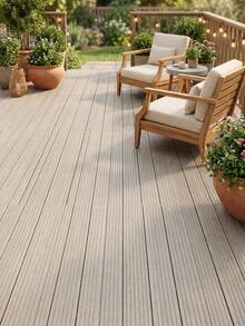 5/10 PCS PVC Plastic Self-Assembling Balcony Terrace Garden Outdoor Waterproof Anti-Corrosion Floor Tiles, Yard Outdoor Waterproof Ceramic Tiles - multicolor - View 5