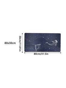 1pc Whale Shark Printed Desk Mat - Gaming Mouse Pad, Multipurpose Keyboard Pad, Durable Rubber Base, Starry Sky Design, Suitable For Office And Home, Perfect Gift For Family And Friends, Mouse Pad - Multicolor - View 13