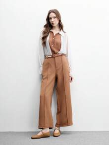 CUCCOO BIZCHIC 法式編織方頭低楦瑪麗珍平底鞋，通勤派對春假時尚舒適女鞋 - 淺棕色 - 查看 11