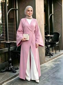 Celisse Chaqueta fina de color liso elegante para ir al trabajo para mujer - Rosa - Ver 1