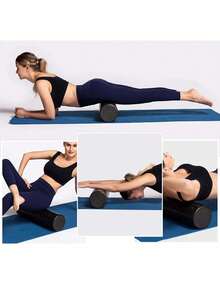 1 buah Roller Busa Halus EPP Hitam untuk Pijat Jaringan Dalam, Yoga, Pilates, Pijat Kaki - Poros busa padat - View 6