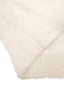 SHEIN Clasi Single Side Furry Solid Color Sleeveless Casual Top - Beige - View 8