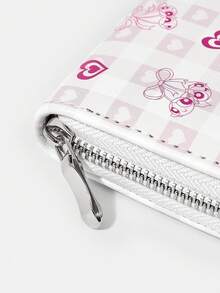 THE POWERPUFF GIRLS X SHEIN 1入款 基礎愛心小女警圖案簡約風拉鍊零錢包，適合女性 - 多色A2 - 查看 5