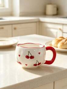 INS Heart-Shaped Mug | Multi-Purpose Cup, Suitable For Holding Coffee, Juice, Cold Drinks, And Milk, Perfect For Daily Use, Valentine's Day Gift, Holiday/Birthday Gift, Couple Pairing Cup - Multicolor - View 2