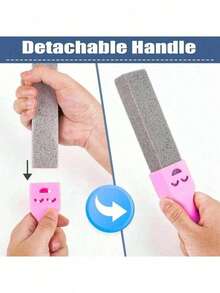 3/2/1 Piece Bathroom Cleaning Stone With Handle, Heavy Duty Stain Removal For Toilet, Grill, And Tile, Pink And Yellow/Purple - Multicolor - View 8
