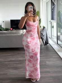 leahseptember 春夏泳裝泳衣 泳池度假 波西米亞 BOHO 風 海灘戶外 豐富層次感 婚禮季 宴會 成年禮 優雅派對 - 粉色 - 查看 7