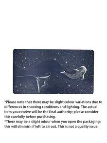 1pc Whale Shark Printed Desk Mat - Gaming Mouse Pad, Multipurpose Keyboard Pad, Durable Rubber Base, Starry Sky Design, Suitable For Office And Home, Perfect Gift For Family And Friends, Mouse Pad - Multicolor - View 8