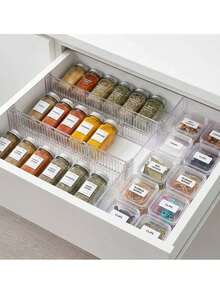 6/8/12pcs Adjustable Drawer Dividers, Expandable Plastic Organizer Partitions  Vertical And Horizontal Combination, Expandable For Kitchen, Drawers, Dorm, Bedroom, Cabinets, Office Storage Boxes-Customizable Space Saving, Durable Material - Multicolor - View 10