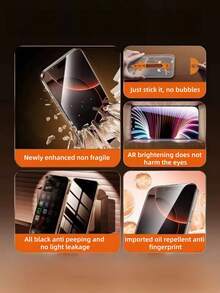Dust Free Installation Tempered Glass Screen Protector For IPhone, Auto Dust Extraction One-Step Bubble-Free Full Screen Protective Film - 2pcs - View 5
