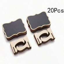 20Pcs Mini Chalkboard Signs For Food With Easel Stand, Small Chalk Board For Wedding Signs, Food Signs, Place Cards, Message Board, Party Supplies And Event Decorations - black - View 14