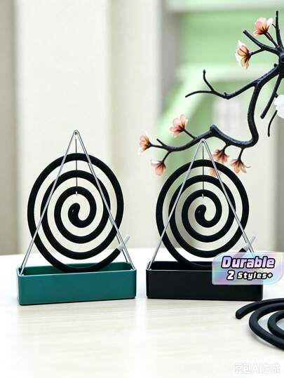 2Pcs Wall Mount Metal Incense Burner, Outdoor Mosquito Repellent Holder, Triangle Terrace Mosquito Coil Holder, Hanging Incense Tray, Suitable For Indoor, Kitchen, Garden, Summer Camping, Bedroom, Father's Day & Housewarming Gift
