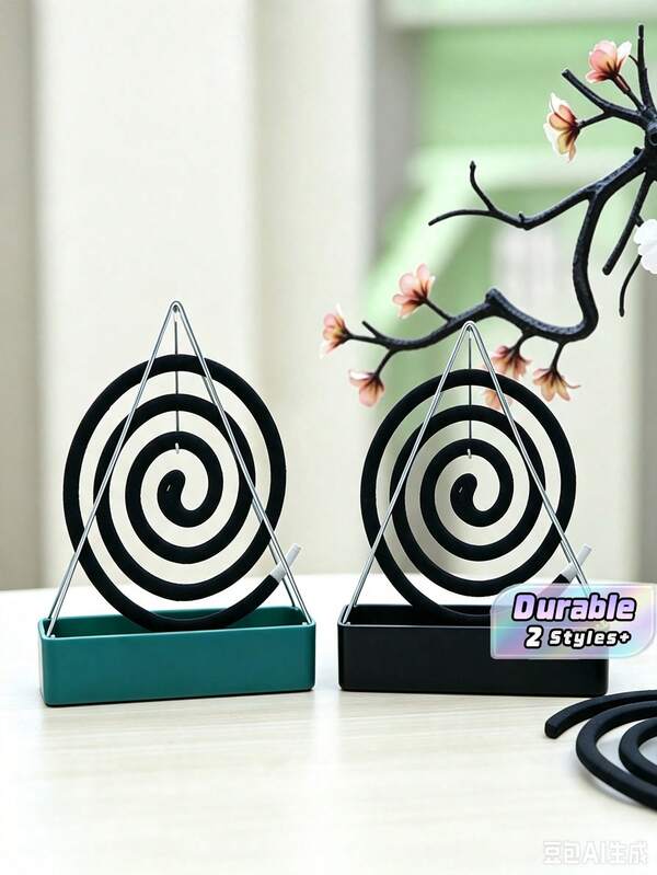 2Pcs Wall Mount Metal Incense Burner, Outdoor Mosquito Repellent Holder, Triangle Terrace Mosquito Coil Holder, Hanging Incense Tray, Suitable For Indoor, Kitchen, Garden, Summer Camping, Bedroom, Father's Day & Housewarming Gift