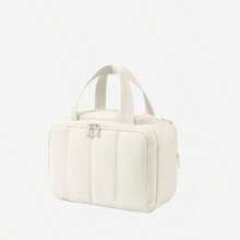 Large Capacity Fluffy Makeup Bag, Wide Opening Cosmetic Storage Bag With Multiple Pockets - Basic Model - View 9